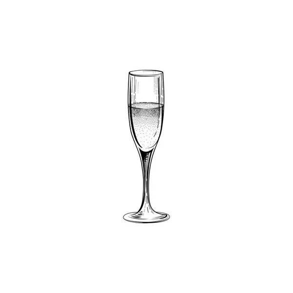 Drinken champagne teken — Stockvector