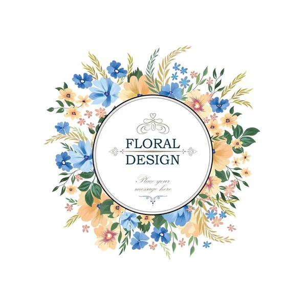 Florales Rahmenmuster — Stockvektor