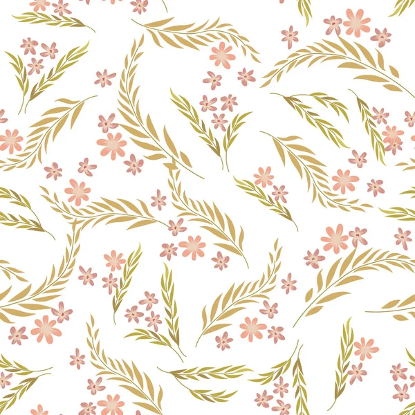 Motif floral sans couture — Image vectorielle