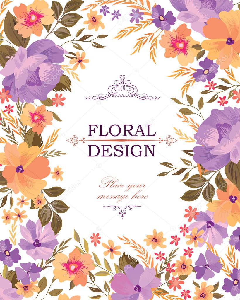 Floral frame pattern