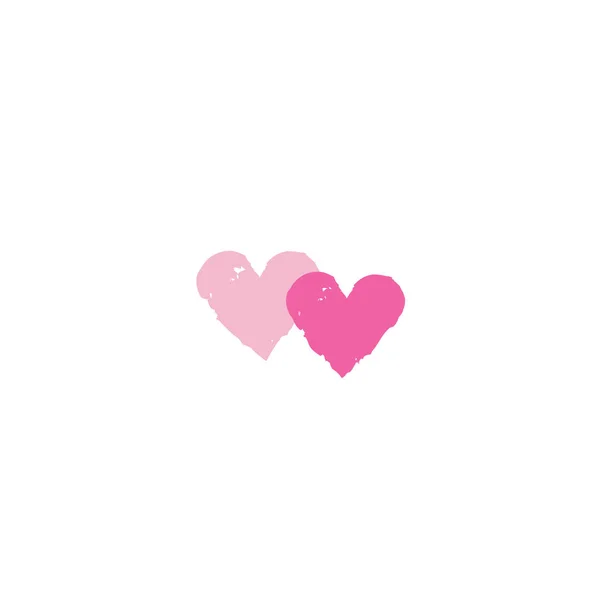 Cartão de saudação com corações de amor — Vetor de Stock