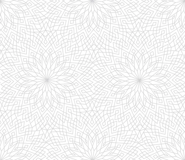 Patrón Sin Costura Oriental Línea Floral Abstracta Adorno Azulejo Árabe — Vector de stock