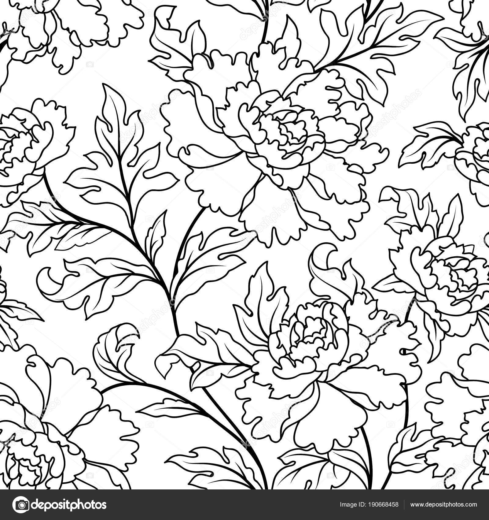 Flower Background Line Drawing | Best Flower Site