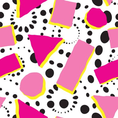 Soyut spot seamless modeli. Kabarcık arka plan noktalı kaotik yuvarlak şekil