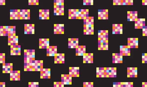 Abstracte Geometrische Naadloze Patroon Stijlvolle Gestippelde Pixel Achtergrond Elektronische Stijl — Stockvector