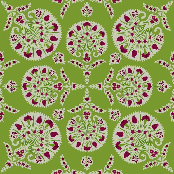 Modèle Tissu Sans Couture Floral Florissante Origine Ethnique Orientale Carrelée — Image vectorielle