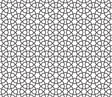 Geometrik şekilli Arapça süslemeler. Antik Hint kumaşı desenlerinin soyut motifleri. Soyut dikişsiz desen.