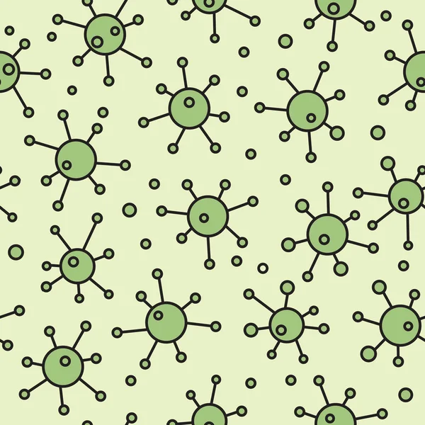 Virusepidemi Sömlöst Mönster Bakgrund Med Illustration Roman Coronavirus 2019 Ncov — Stockfoto