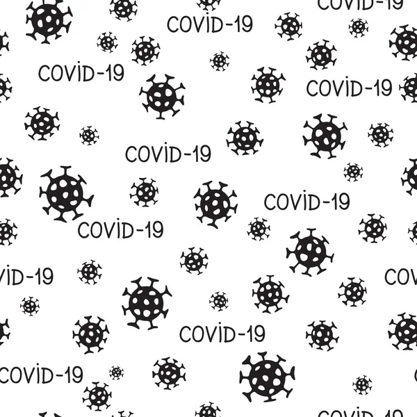 Virusepidemi Sömlöst Mönster Bakgrund Med Illustration Roman Coronavirus 2019 Ncov — Stockfoto