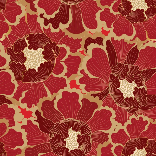 Floral Pattern Flower Seamless Background Flourish Ornamental Garden Wallpaper Retro — Stock Photo, Image