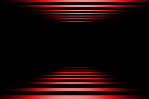 黑色抽象背景上的红色韧带 — 图库照片