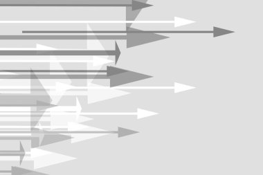 beyaz soyut arkaplan üzerindeki ok