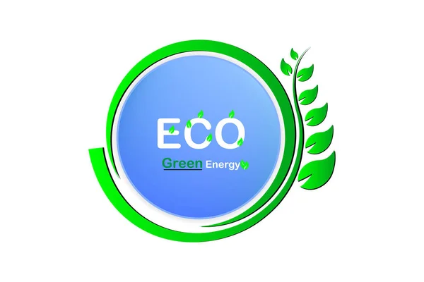 Concetto Energia Verde Mondo Verde Eco Friendly — Vettoriale Stock