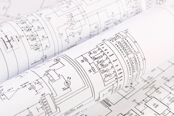 Science, technology and electronics. Electrical engineering draw — Stock Photo, Image