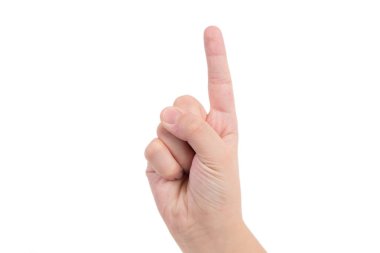 Çocuk el izole üzerinde beyaz arka plan