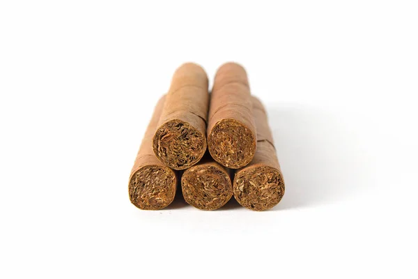 Cuban big cigars isolated on white background — Stock Photo, Image