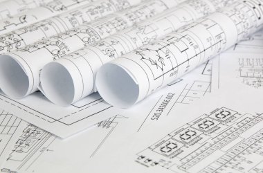Kağıt elektrik mühendisliği çizimleri