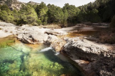 Ulldemo Nehri. Los bağlantı noktaları dağlar