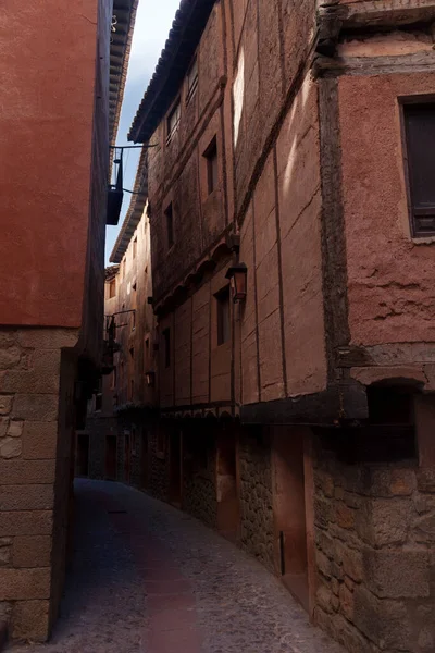 Uma Cidade Espanhola Província Teruel Parte Comunidade Autónoma Aragão Albaracin — Fotografia de Stock