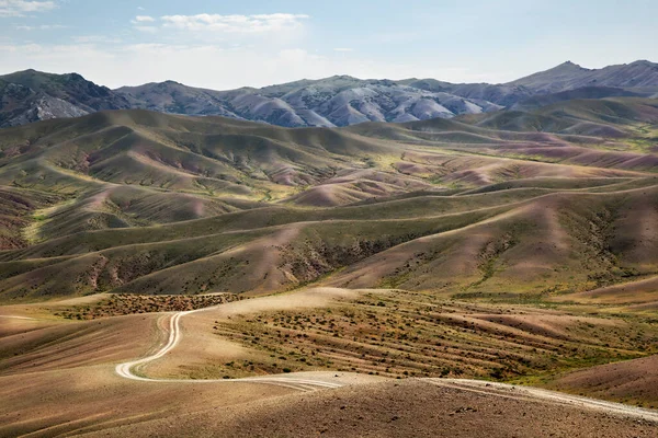 Carretera Medio Del Desierto Gobi Mongolia — Foto de Stock