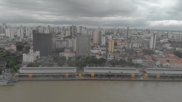 Vista Aerea Belem Para Brasil Aerial Footage Belem Brazil — Stockvideo