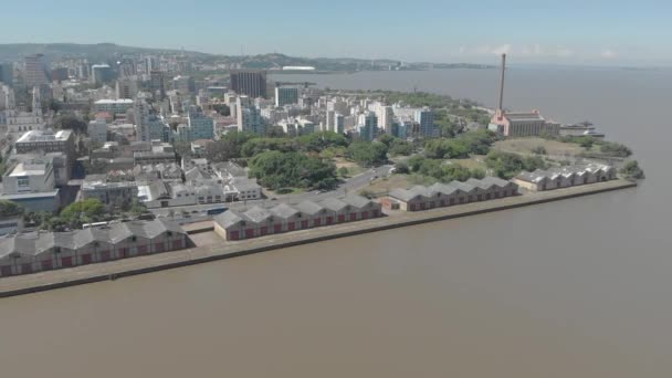 Vista Aerea Porto Alegre Rio Grande Sul Brasil Aerial Footage — kuvapankkivideo