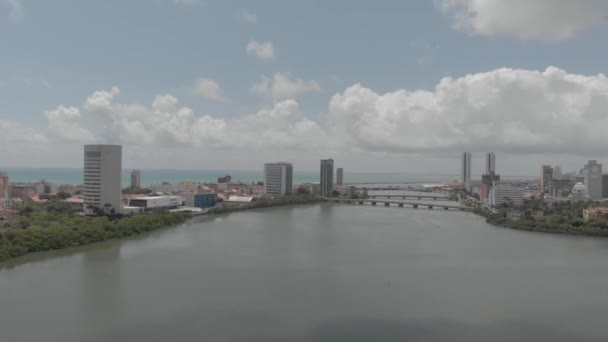 Vista Aerea Recife Pernambuco Brasil Aerial Footage Recife Brazil — Stockvideo