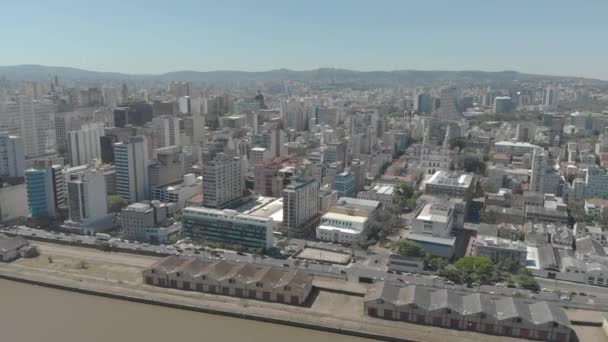 Vista Aerea Porto Alegre Rio Grande Sul Brasil Filmagem Aérea — Vídeo de Stock