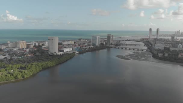 Vista Aerea Recife Pernambuco Brasil Imágenes Aéreas Recife Brasil — Vídeo de stock