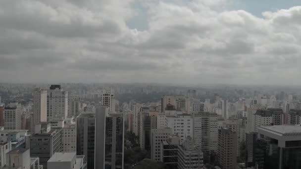Vista Area Sao Paulo Brasil Aerial Footage Sao Paulo Brazil — стокове відео