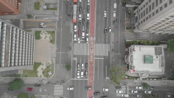 Vista Area Avenida Paulista Sao Paulo Brasil Aerial Footage Sao — 图库视频影像