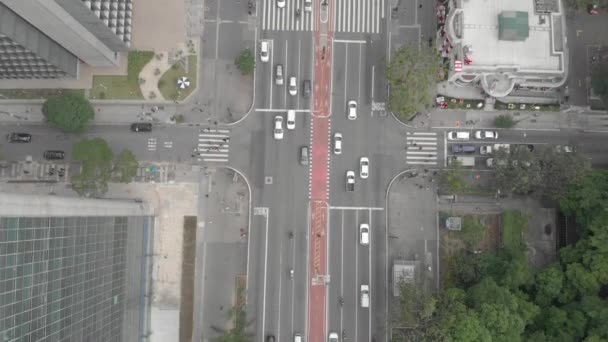 Vista Area Avenida Paulista São Paulo Brasil Filmagem Aérea São — Vídeo de Stock