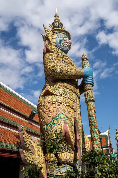Demon guard statue at the Royal Grand Palace in Bangkok Thailand
