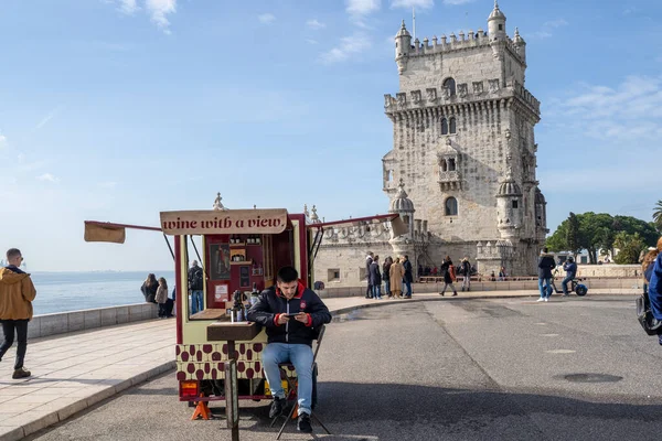 Lisboa, Portugal - 17 de enero de 2020: Vino con Vista al Alcohol — Foto de Stock