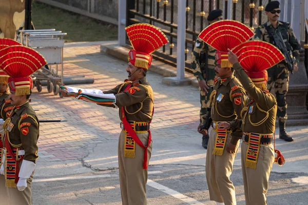 Amritsar, Indie - 8 lutego 2020: Indyjskie Siły Bezpieczeństwa Granic — Zdjęcie stockowe
