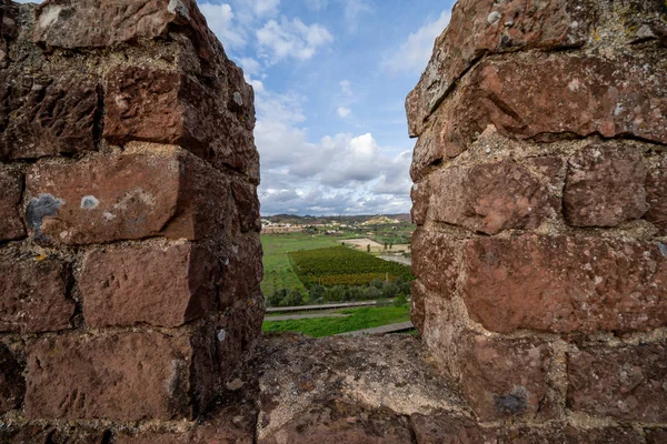 Guardando la città agricola di Silves Portgual dal castello — Foto Stock