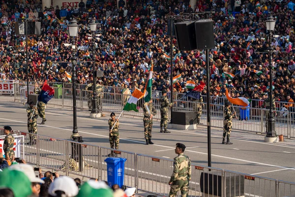 Attari Inde Février 2020 Les Membres Force Sécurité Des Frontières — Photo