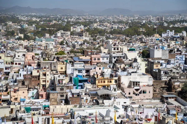 インド ウダイプール2020年3月14日 ラジャスタン州ウダイプール市の空中風景 — ストック写真