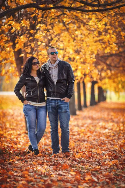 Jovem casal no parque — Fotografia de Stock