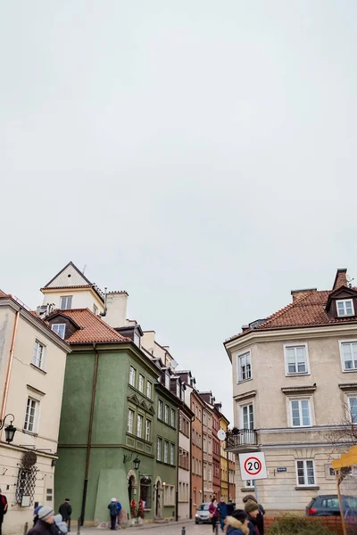 Staré Město Varšava Starobylé Město Ulice Staré Domy Kostel Polsko — Stock fotografie