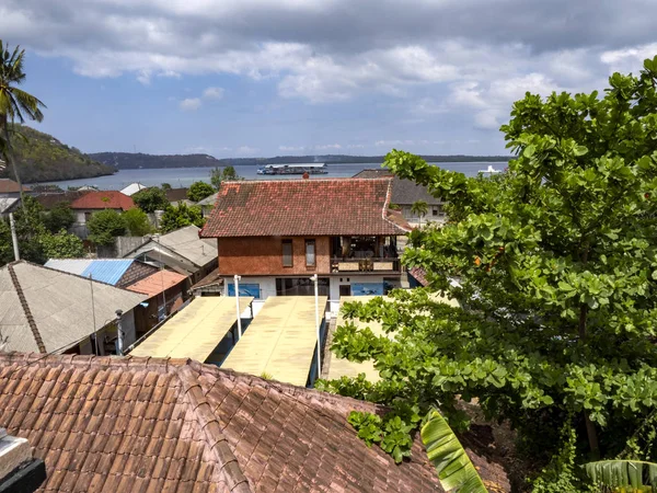 Vista de un centro de rescate de tortugas marinas, Nusa Penida, Indonesia . — Foto de Stock