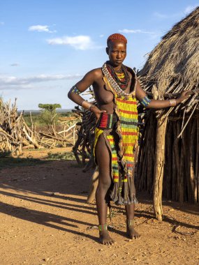 Omo Nehri, Kabile Hamar, 10 Mayıs 2019, Hamar kadınları her fotoğraf için para istiyor, 10 Mayıs 2019, Hamar, Omo Nehri, Etiyopya