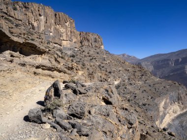 Nakhr Büyük Kanyonu Jebel Shams 'ın dünyanın en güzel kanyonu olduğu söylenir. Umman.