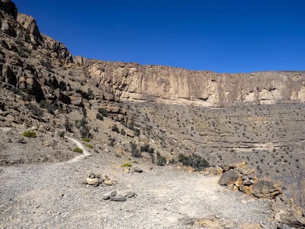 Nakhr Grand Canyon Jebel Shams Azt Mondják Hogy Legszebb Kanyon — Stock Fotó