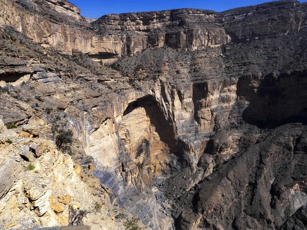 Diz Que Grand Canyon Nakhr Jebel Shams Desfiladeiro Mais Bonito — Fotografia de Stock