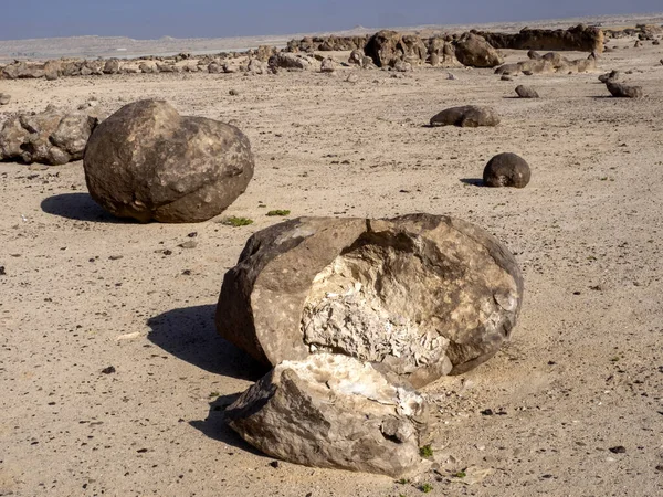 Bizarre Rotsformatie Rok Garden Reservaat Woestijn Oman — Stockfoto