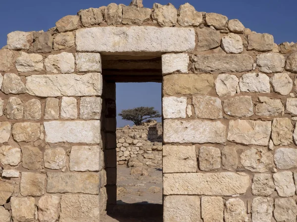 Ruinas Del Casco Antiguo Khor Rori Ruta Seda Omán — Foto de Stock