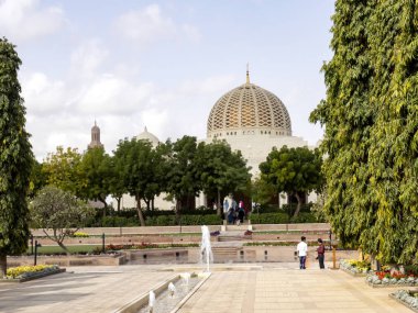Sultan Qaboos Büyük Camii 'nin genel manzarası, Muscat Umman