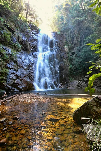 Řeka Wilson Protéká Džunglí Tvoří Malý Vodopád Západní Austrálie — Stock fotografie