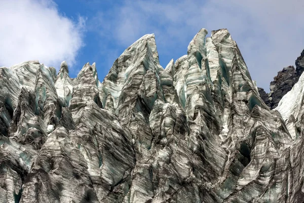 Yeni Zelanda Nın Güney Adasındaki Buzullar Onlara Grimsi Bir Renk — Stok fotoğraf